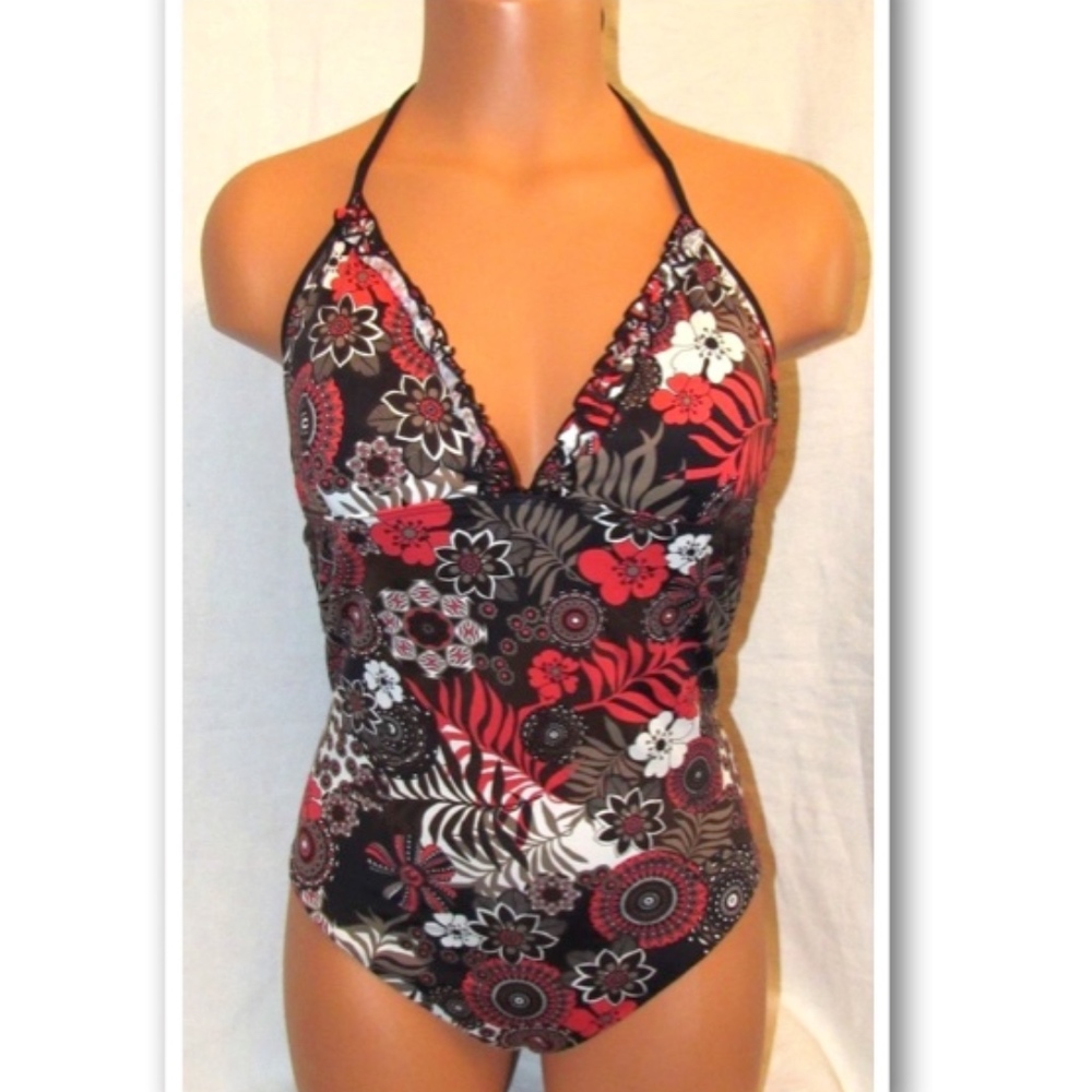 Floral Print One Piece Women's Swimsuit